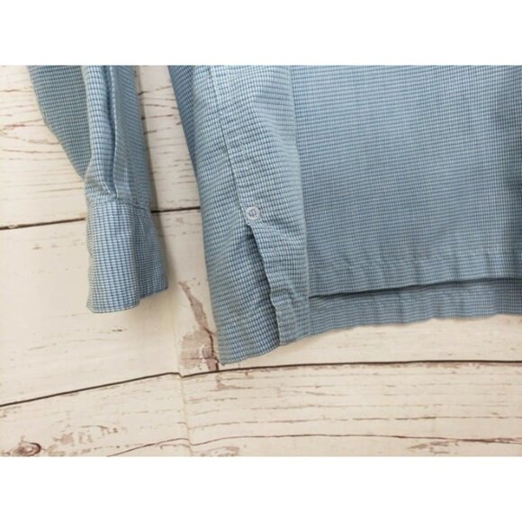 Patagonia Men’s Large Blue Organic Cotton Button-Up Long Sleeve Shirt Jacket - Picture 6 of 11